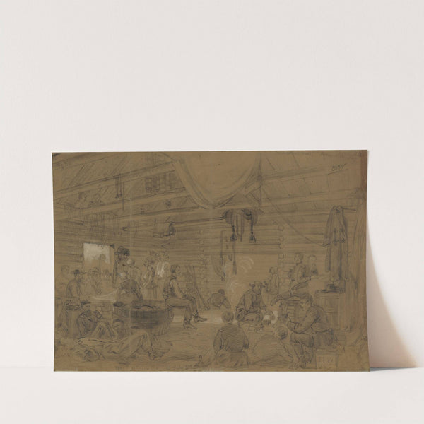 Skedaddlers Hall, Harrisons Landing by Alfred Rudolph Waud