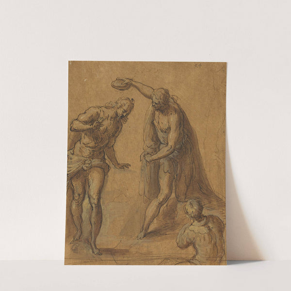 Sketch for a Baptism of Christ II by Jacopo Palma il Giovane