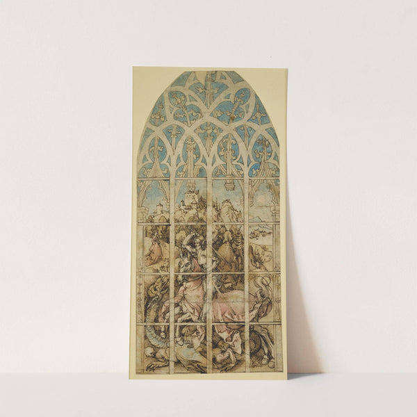 Sketch for a Glass Painting with St George (ca. 1496 – 1498) by Albrecht Dürer