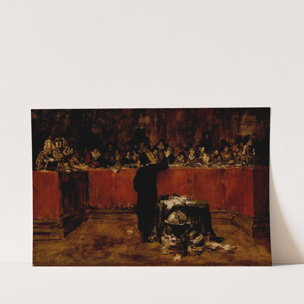 Sketch for a Picture–Columbus before the Council of Salamanca (circa 1876) by William Merritt Chase