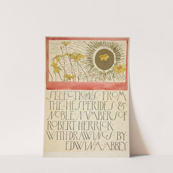 Sketch for an illustration for Selections from the Poetry of Robert Herrick (1882) by Edwin Austin Abbey