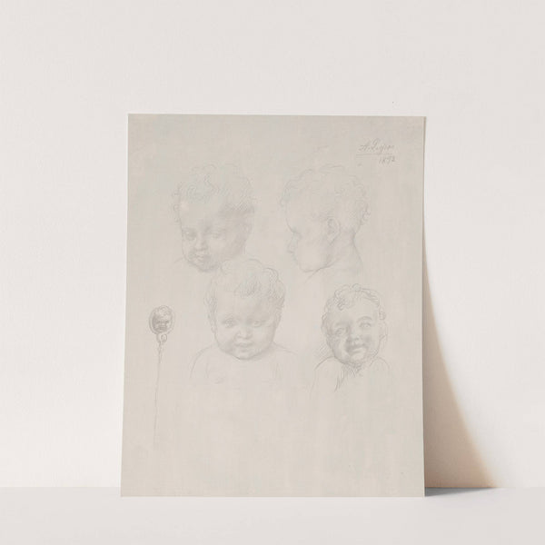 Sketch for Children’s Heads (1892) by Alphonse Legros