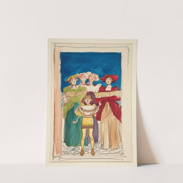 Sketch for Christmas Card by Edwin Austin Abbey