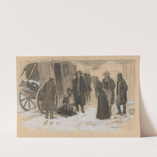 Sketch for "Christmas on the River" by William Leroy Jacobs