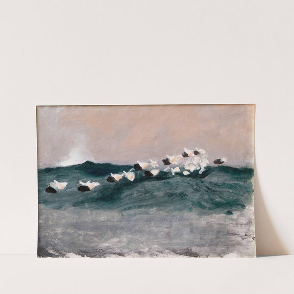 Sketch for Eider Ducks Flying in Formation (1901) by Bruno Liljefors