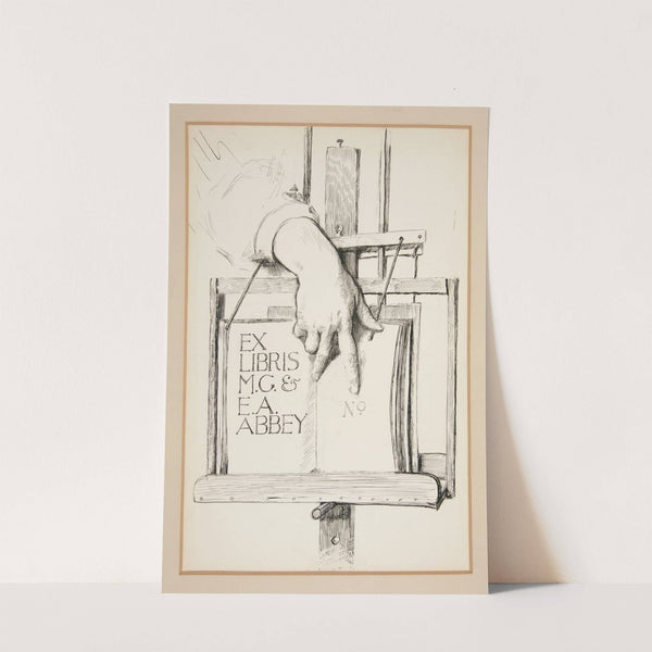 Sketch for Ex Libris; M.G. & E.A. Abbey by Edwin Austin Abbey