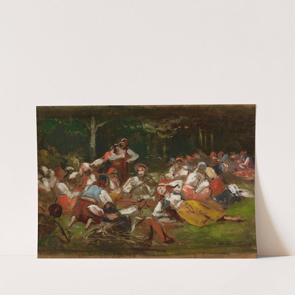 Sketch for “Harvesters resting” by Wincenty Wodzinowski