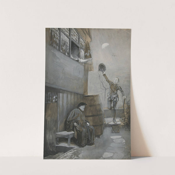 Sketch for Nighttime Rendezvous (1980) by Edwin Austin Abbey