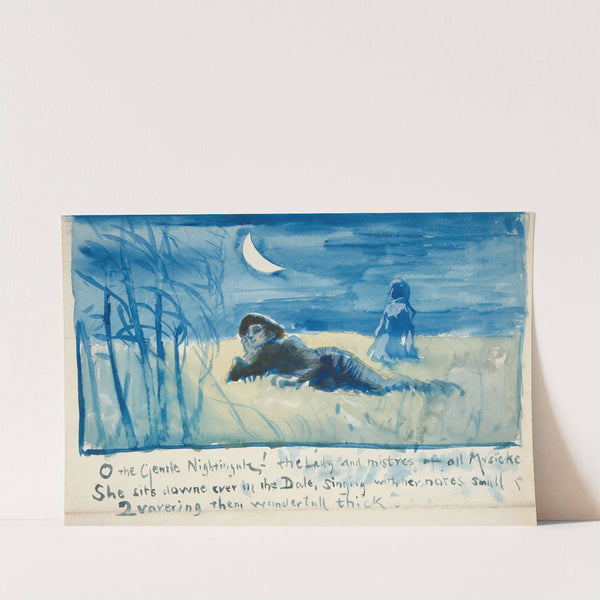 Sketch for ‘O the Gentle Nightingale!’ by Edwin Austin Abbey