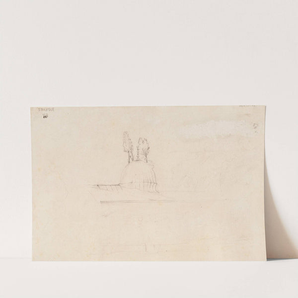 Sketch for Pavilion Near a Mosque (1800s) by Félix Ziem