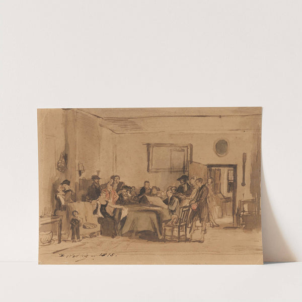 Sketch for ‘Reading the Will’ (1818) by Sir David Wilkie