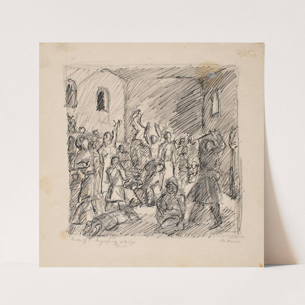 Sketch for Receiving the Holy Ghost (1910) by Max Beckmann