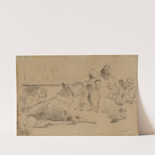 Sketch for 'Students’ relegation' by Jacek Malczewski