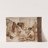 Sketch for the 1st composition of the painting “Potocka in Bakhchisaray” (1897 - 1899) by Jan Ciągliński