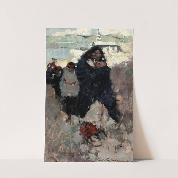 Sketch for The Funeral Procession (1905) by Frank Earle Schoonover