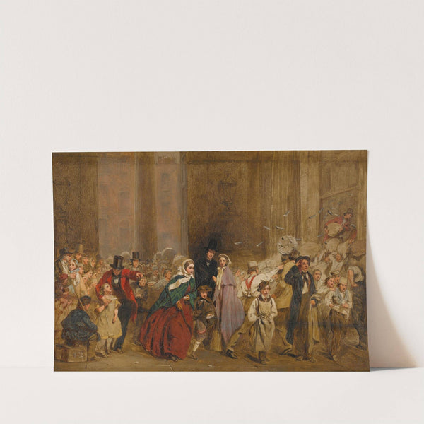 Sketch For The General Post Office, One Minute To Six by George Elgar Hicks