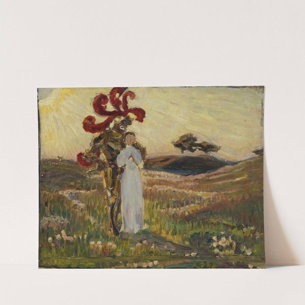 Sketch for The Knight and the Maid by Richard Bergh