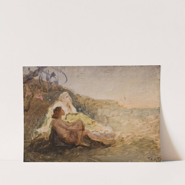 Sketch for the painting “Love” (1895) by Jan Ciągliński