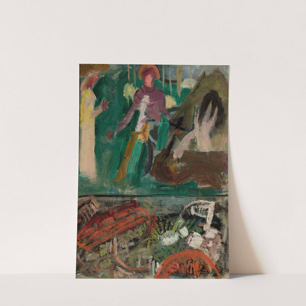 Sketch for the painting ‘Saint George piercing a dragon’ by Tadeusz Makowski