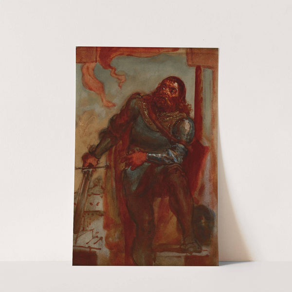 Sketch for the painting 'Wacław Wilczek during the defence of the Benedictine monastery in Trzebice in Moravia in 1468 against Maciej Korwin' by Jan Matejko