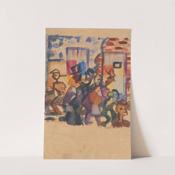 Sketch for the painting Wall, posters and people (1931 - 1932) by Stanisław Osostowicz