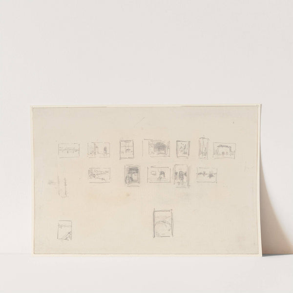 Sketch for the Selection and Arrangement of Whistler’s First Venice Set (ca. 1879–1880) by James Abbott McNeill Whistler