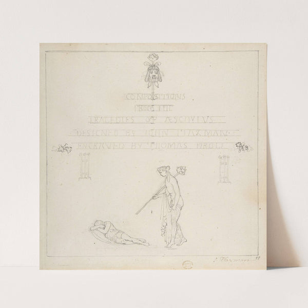 Sketch for the Title-Page of an Edition of Aeschylus (1793) by John Flaxman