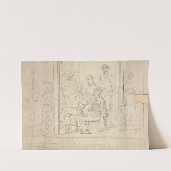 Sketch - News from the Army by Archibald Willard