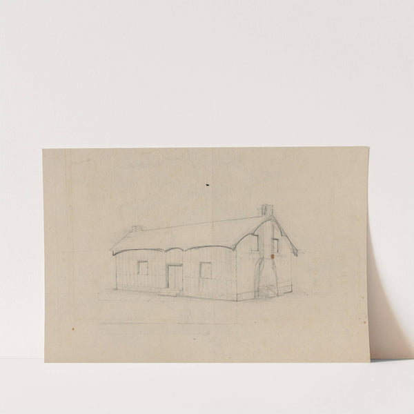 Sketch of a cabin by David English Henderson