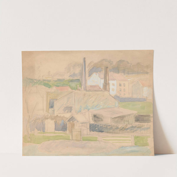 Sketch of a city landscape by Zygmunt Waliszewski