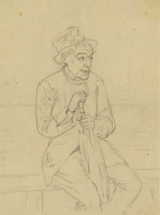 Sketch of a civilian figure