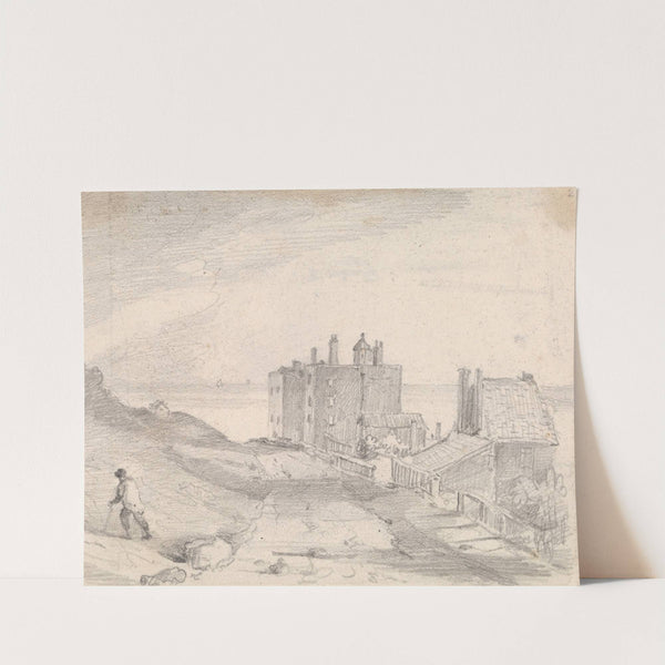 Sketch of a Cliffside Road and Buildings, Hastings by Thomas Hastings