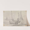 Sketch of a Group Preparing the Sails near the Shore, Hastings by Thomas Hastings