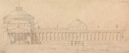 Sketch of a Half-Facade for a Royal Palace, Hyde Park, London
