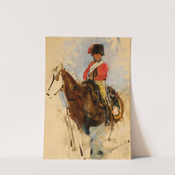 Sketch of a horseman, hussar (circa 1869) by Maksymilian Gierymski