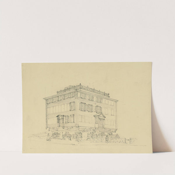 Sketch of a house in the streets at Boston Mass by George Wallis