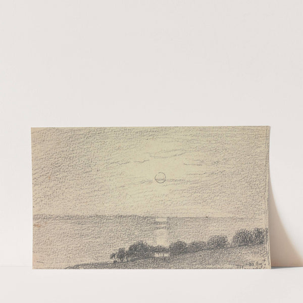 Sketch of a Low Sun over the Sea, 20 August, 1826 (1826) by Thomas Hastings
