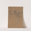 Sketch of a naked boy leaning forward (1880 - 1900) by Hans Thoma