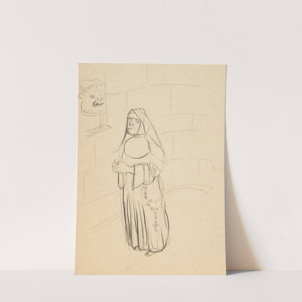 Sketch of a Nun by Christoph Voll