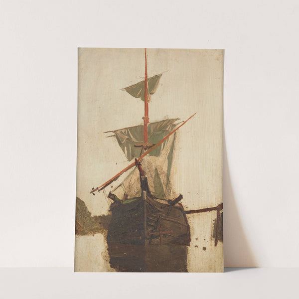 Sketch of a sailing ship no. 2 by Petrus van der Velden