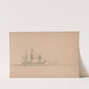 Sketch of a Ship with Ships in the Distance (1863) by Clarkson Stanfield