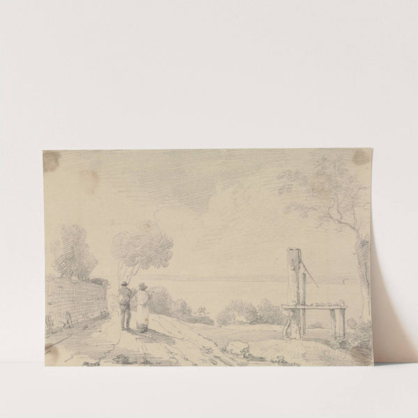 Sketch of a Shore Road near a Platform by Thomas Hastings