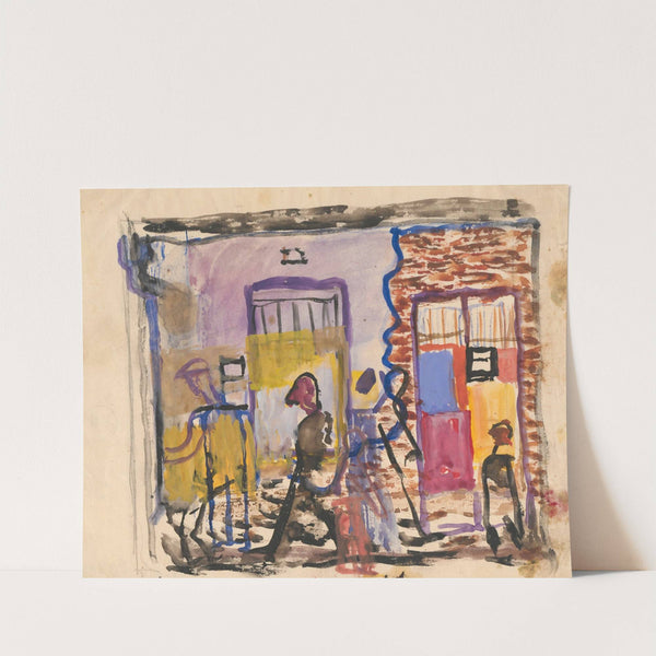 Sketch of a street scene II (1931) by Stanisław Osostowicz