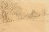 Sketch of a village street