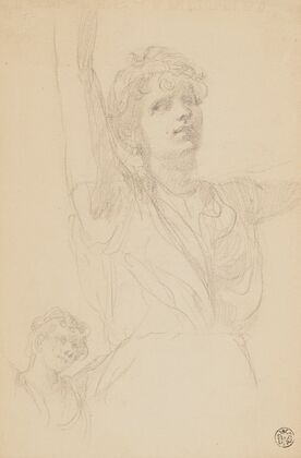 Sketch of a Woman with Raised Hands (1885)