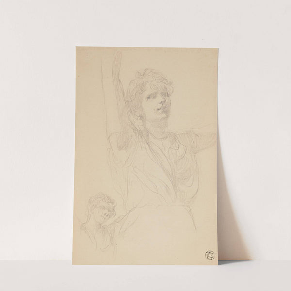 Sketch of a Woman with Raised Hands (1885) by Wojciech Gerson