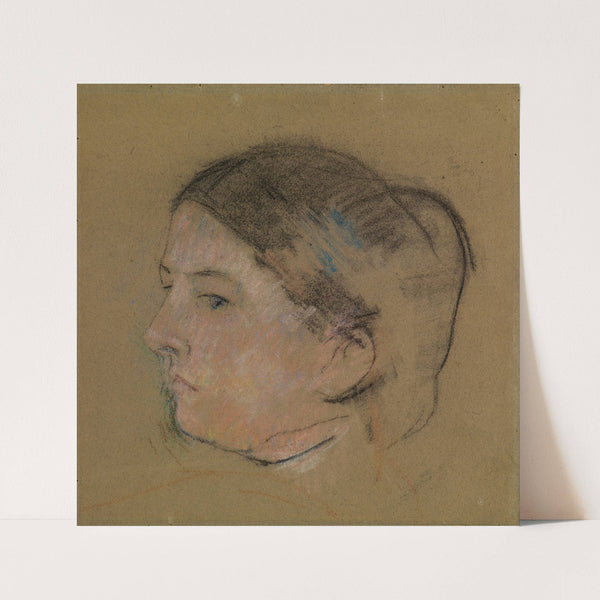 Sketch of a Woman’s Head in Profile to Left (No. 1) (c.1897) by Mary Cassatt