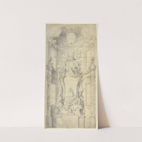 Sketch of an altar by Johann Baptist Zimmermann