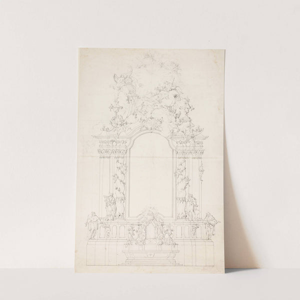 Sketch of an altar by Johann Baptist Straub