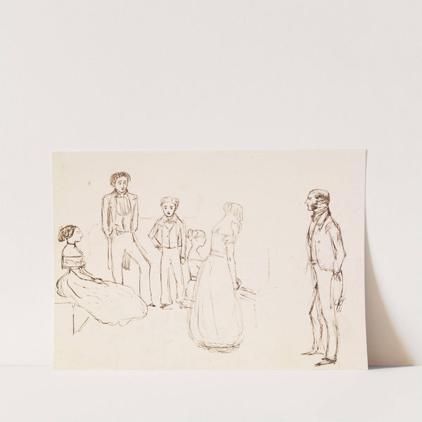 Sketch of an Evening Party by Sir John Everett Millais